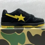 GT A Bathing Ape Bape Sk8 Sta Black Electric Yellow (4)