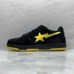 GT A Bathing Ape Bape Sk8 Sta Black Electric Yellow (9)