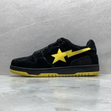 GT A Bathing Ape Bape Sk8 Sta Black Electric Yellow (9)