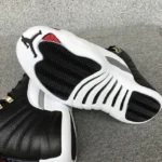 Air Jordan 12 Playoffs Black And White Silver Buckle (4)